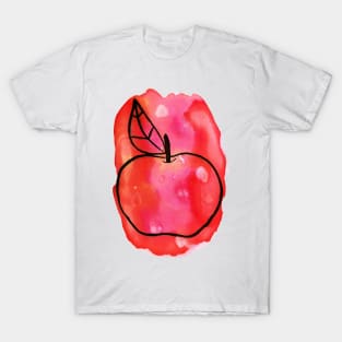 Red Apple Watercolor T-Shirt